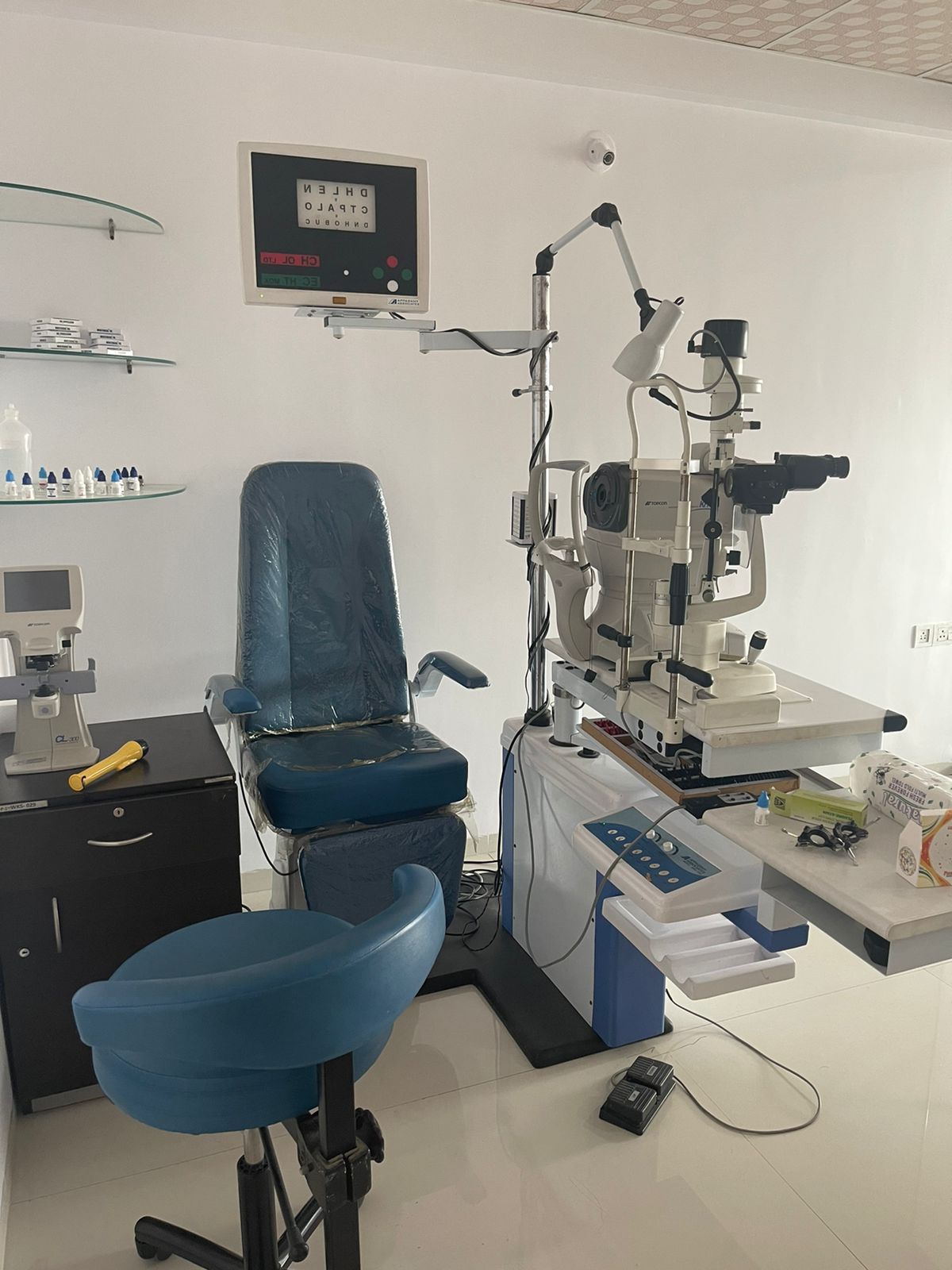 Modern ophthalmology equipment in eye hospital
